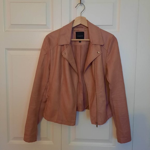 💗Dusty Pink Faux Leather Jacket💗 - Picture 1 of 6